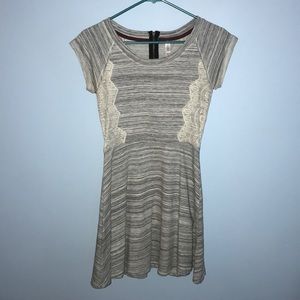 Gray striped sundress